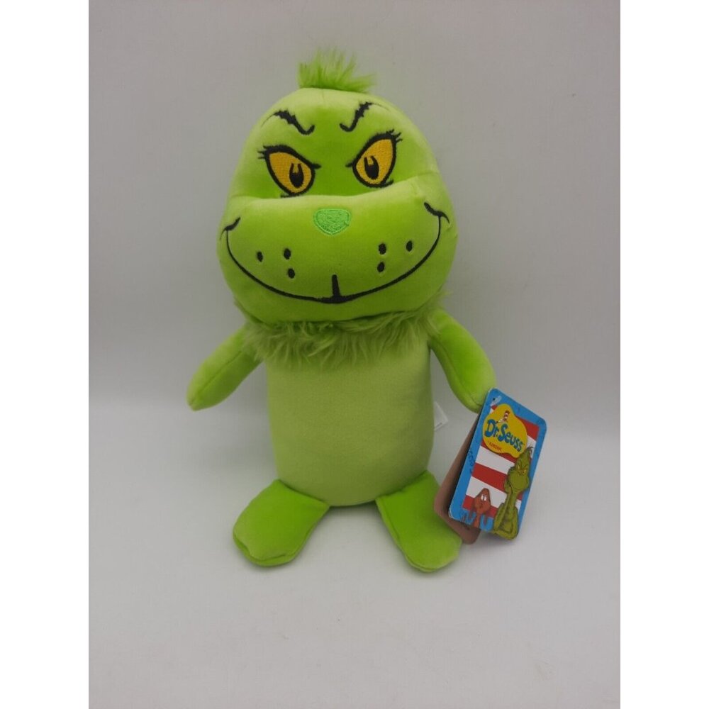 NWT Aurora Plush Grinch Squishy Dr Seuss 10" Soft Toy Grinch 2020 Eco Friendly